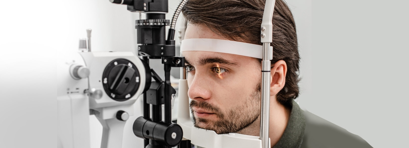 young man during eye exam in Denham Springs